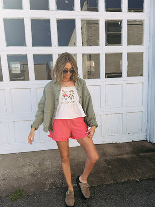 strawberry soda gingham shorts