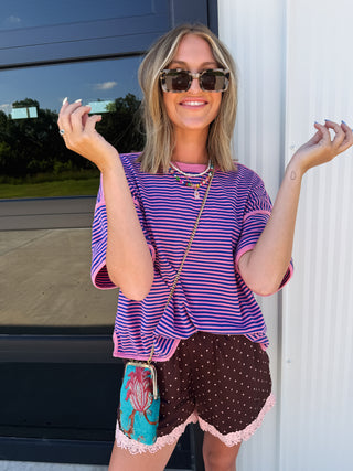 between the lines tee - pink