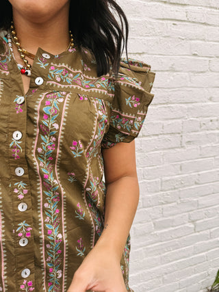 flower bloom flutter dress