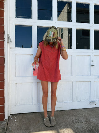 red clay tunic top