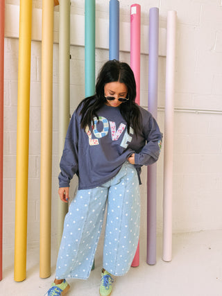 lots of love pullover - denim