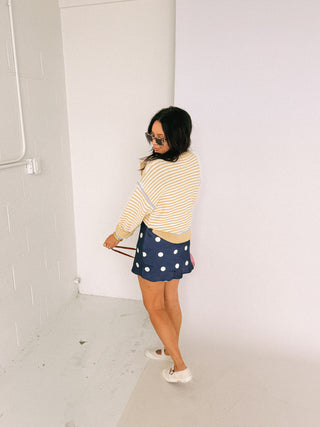 perfect storm polka dot skirt