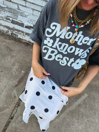 ETTA OG | mother knows best graphic tee - charcoal / white