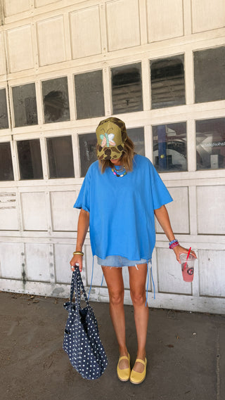 strings attached oversized tee