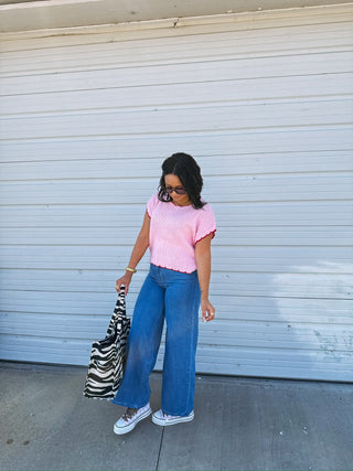 z supply | mia loose denim pants - worn indigo