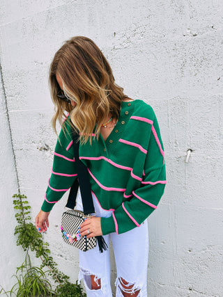 the best time stripe sweater