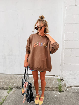 ETTA OG | multicolor mother! sweatshirt - brown