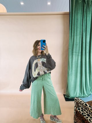 peace of mind sweatshirt - charcoal