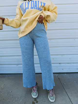 z supply | dawn smocked rib pants - light denim