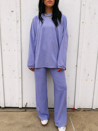 feeling fuzzy lounge pants - purple