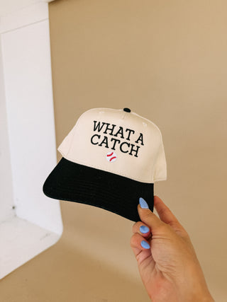 ETTA OG | what a catch trucker hat - cream / black