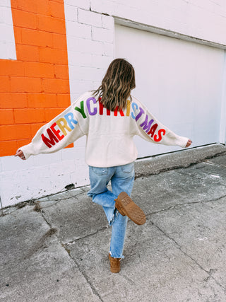 multicolor merry sweater