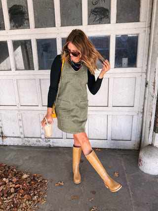 matcha overall dress