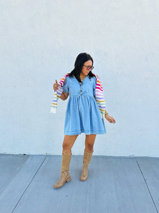 last dance denim dress