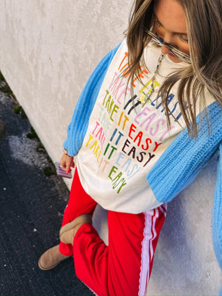 ETTA OG | take it easy graphic tee - ivory