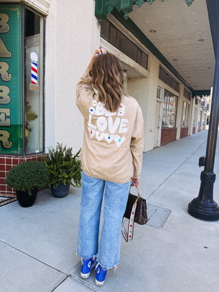 be love flower sweatshirt