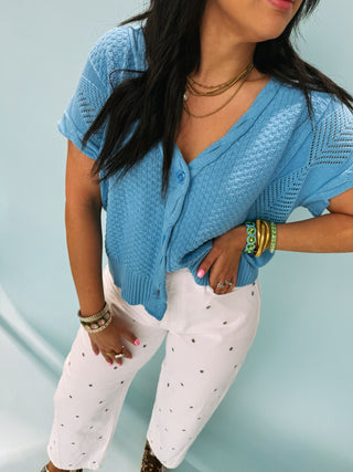 shoreline button sweater