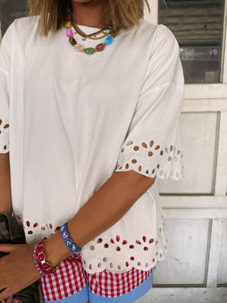 innocent eyelet top