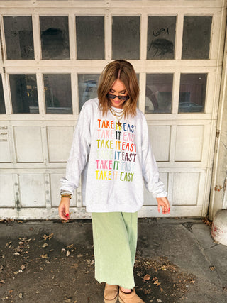 ETTA OG | take it easy sweatshirt - ash