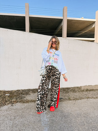 red flag leopard pants