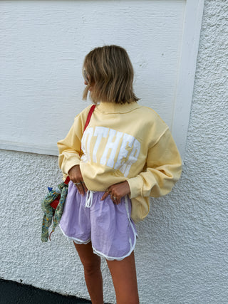 lavender haze lace shorts