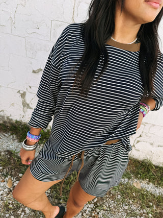 set the tone stripe two piece set - navy