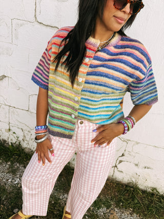 rainbowland short sleeve cardigan