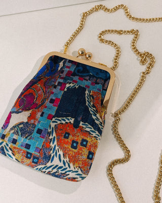 birdie crossbody - navy patch chenille