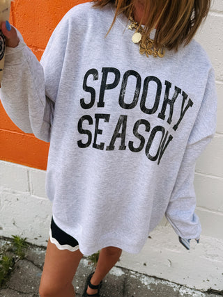 ETTA OG | spooky season sweatshirt - ash / black