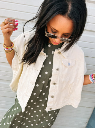 ivory cape jacket