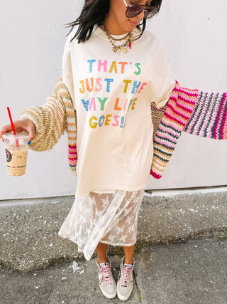 ETTA OG | just the way life goes graphic tee - ivory