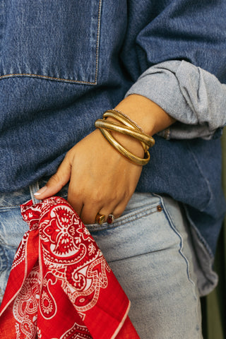 beljoy | triple stack bracelet - gold
