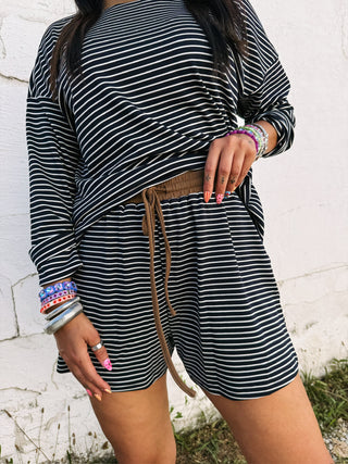 set the tone stripe two piece set - navy