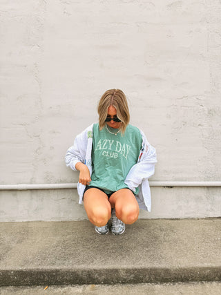 ETTA OG | lazy day club tee - green / green