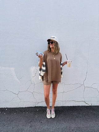 tennis court two piece set - cocoa