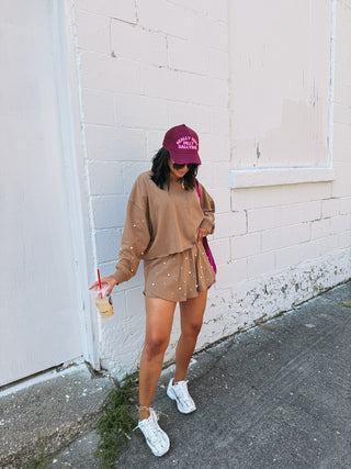pearly girly skort - brown