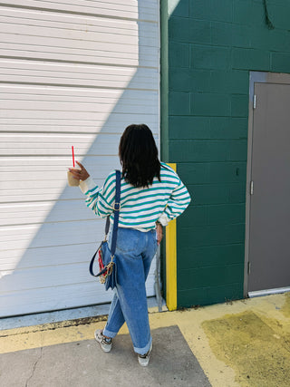 green thumb striped sweater