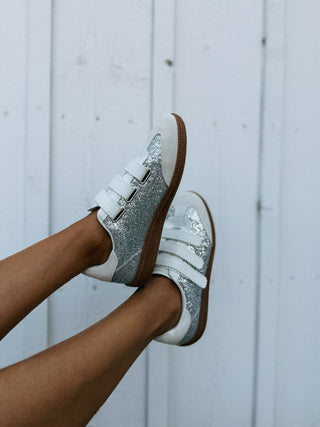 steve madden | momentum velcro sneakers - glitter