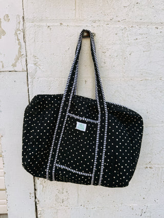 ETTA OG | quilted duffle bag - polka dot