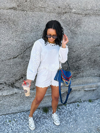 z supply | ambroise embroidered top