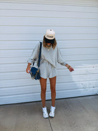 pearly girly top - grey