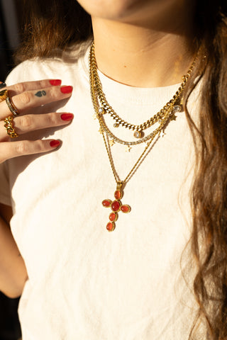 beljoy | julietta star charm tennis necklace