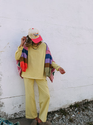 sour lemon stripe two piece set