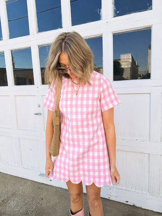 serena scalloped mini dress serena scalloped mini dress