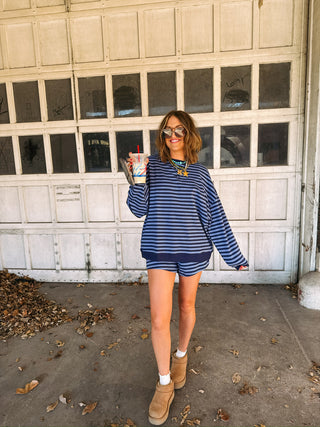 blueprint stripe shorts
