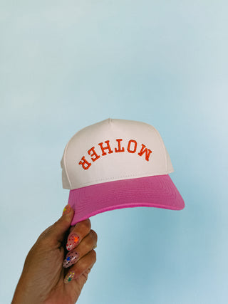 ETTA OG | upside down mother trucker hat - orange/pink