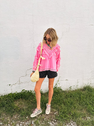 love story ruffle top