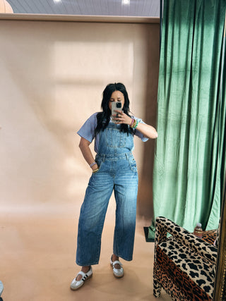 superfly overalls - light denim