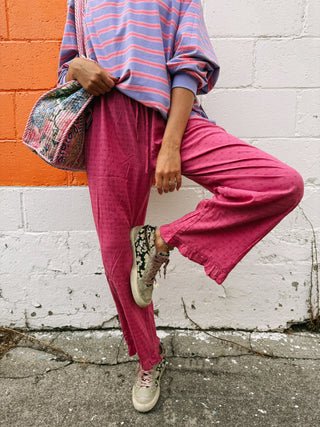 patty cake polka dot pants - pink