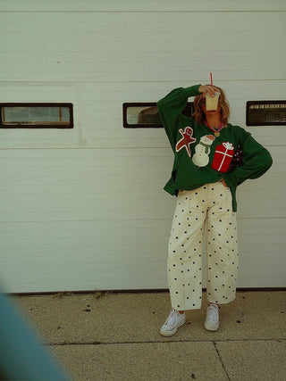 corduroy christmas patch top